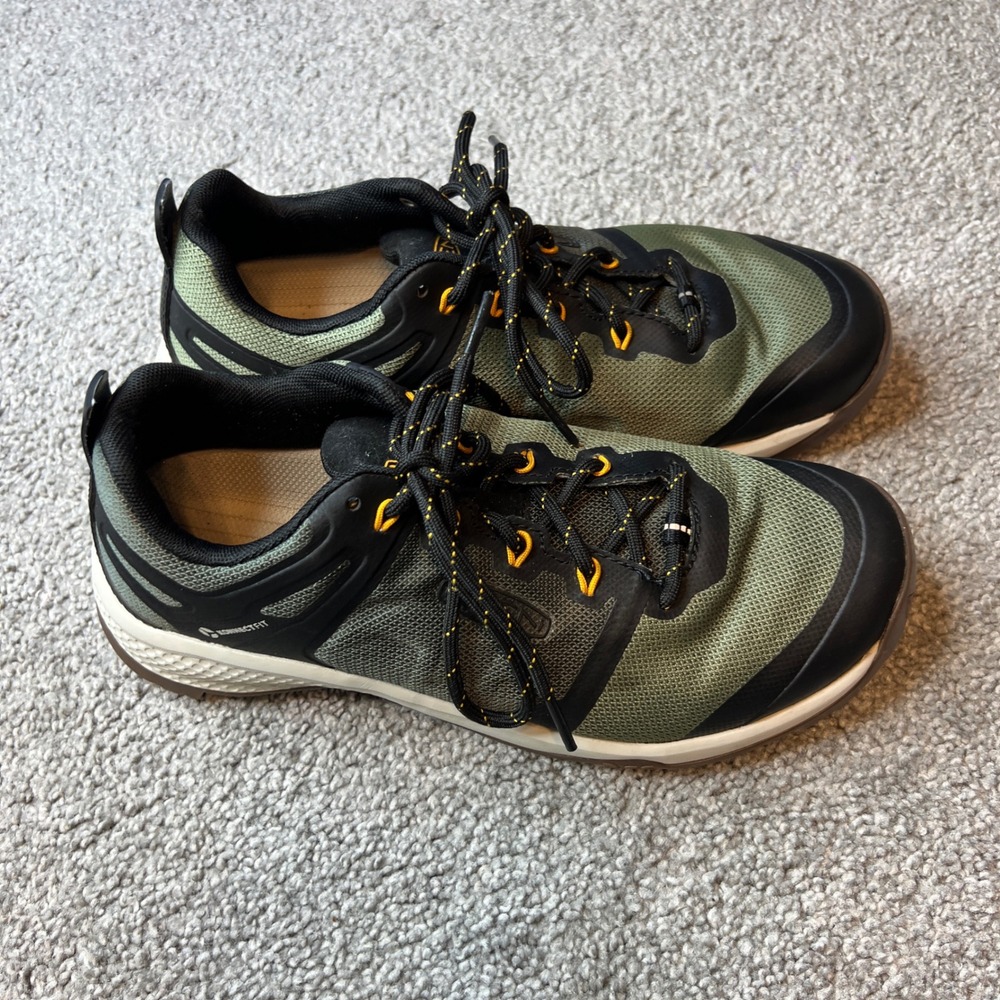 KEEN‎ Hiking Trail Running Shoes mens 7 Olive Green Black explore low vent